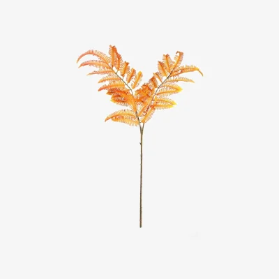 The Range Orange Botanica Fern Branch Artificial Flowers - Orange