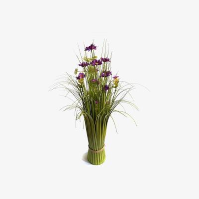 The Range Artificial Grass and Wildflower Arrangement - Purple