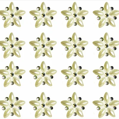 The Range Pack of 16 Ivory Pearl Flowers - Ivory