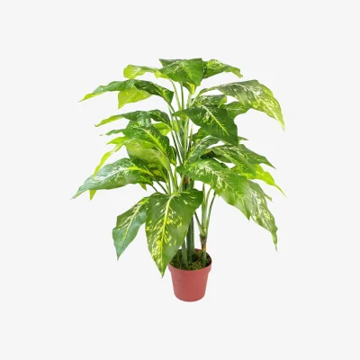 The Range Spotted Evergreen Tree Artificial Plant - Spotted Evergreen Plastic Pot