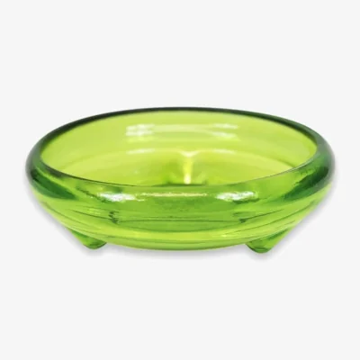 The Range Ola Footed Glass Bowl Lime Green - Lime Green