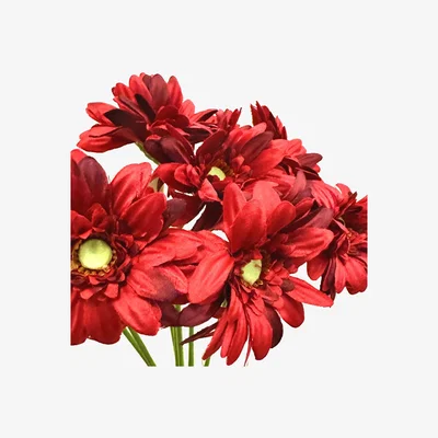 The Range Bundle of Artificial Gerbera Flower Stems  - Red