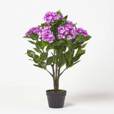 The Range Homescapes Artificial Fuchsia Pink Hydrangea in Pot, 85 cm - Purple