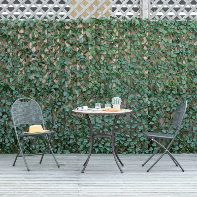 The Range 4 PCs Expandable Trellis Fence 2m x 1m Artificial Plant - Green