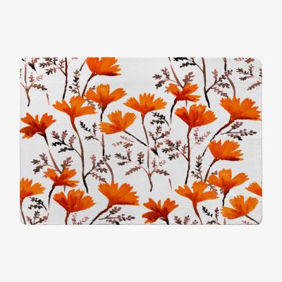 The Range Flowers In Autumn Colours Rug - Orange / 110cm