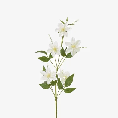 The Range Set of 3 Pearl Clematis Artificial Flower Sprays - Cream