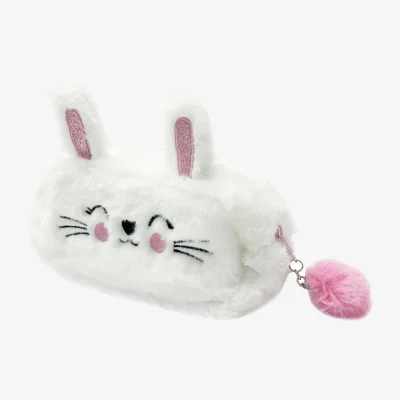 The Range Flower Bunny Plush Pencil Case - White