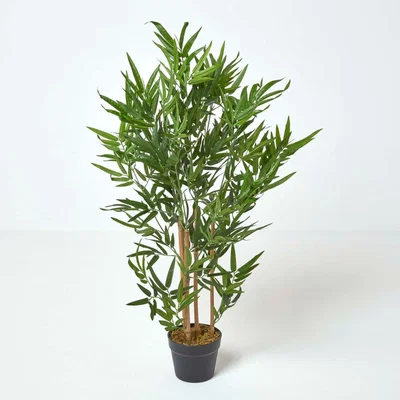 The Range Homescapes Green 3ft Bamboo Tree Artificial Plant with Pot, 95 cm - Green
