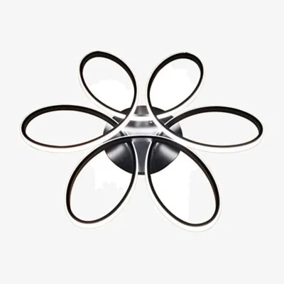 The Range Ceiling Light Black LED Flower - Black
