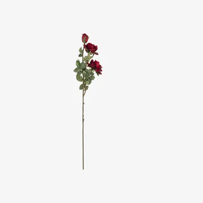 The Range Silk Open Rose Spray - Red