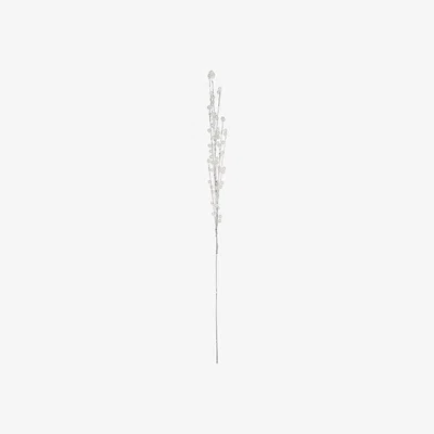 The Range Pearl Beads Branch with Silver Stem - Silver / 75cm
