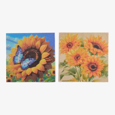 The Range Pack of 2 Crystal Sunflower Canvas Set
