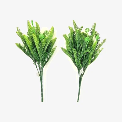 The Range Pack of 2 Artificial Fern Plant Bushes - 2 Pack Artificial Fern Plant