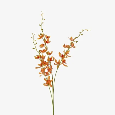 The Range Hill Interiors Cymbidium Spray Artificial Flower - Orange
