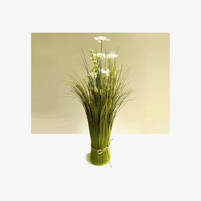 The Range Artificial Grass and Narcissus Flower Arrangement - White