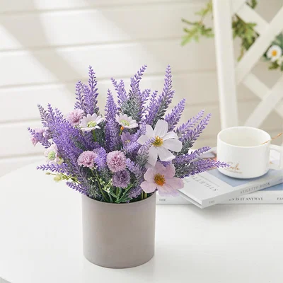 The Range Artificial Fake Bonsai Flower Plant With Flowerpot Garden Wedding Desktop Decor - Purple / 28cm / 30cm