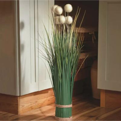 The Range Artificial Faux Flowers Pompom - Green & White