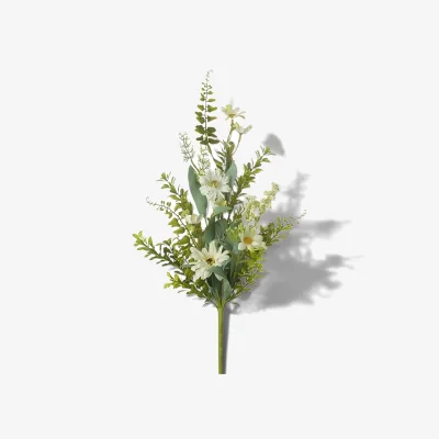 The Range Small White Floral Artificial Stem Decoration - White