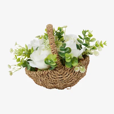 The Range Rose Filled Basket - Green
