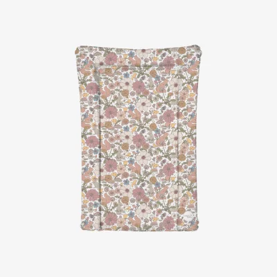 The Range Baby Changing Mat with Raised Edges - Garden Flowers  - pink