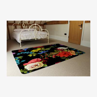 The Range Bright Vibrant Flowers Rug - Red / 230cm
