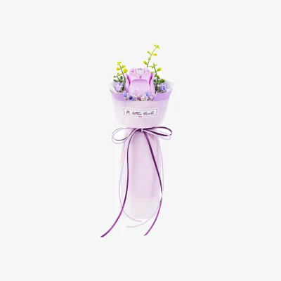 The Range DIY Wooden Flower Bouquet 3D Puzzle Craft Kit - Purple Rose