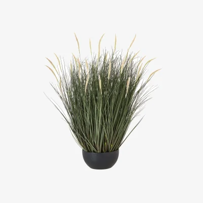 The Range Large Fountain Grass Plant In Pot Artificial Flower Stem - Black