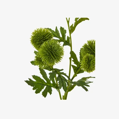 The Range Set of 3 Green Globe Thistle Artificial Flower Sprays 560mm - Green