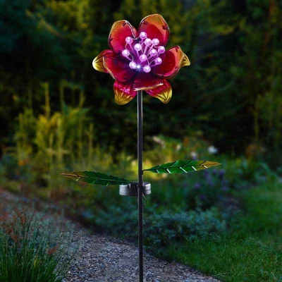 The Range Solar Flower Bloon Stake Light  - Pink,Orange,Yellow,Green / 200g