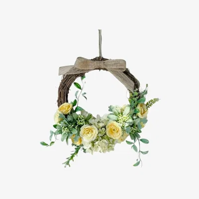 The Range Hanging Spring Floral Wreath - Yellow