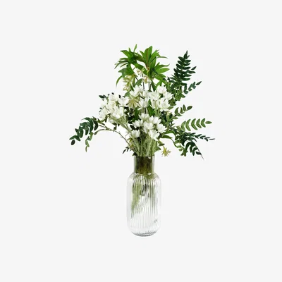 The Range Pack Of 6 Artificial Hainan Elaeocarpus Flower Stems - Green