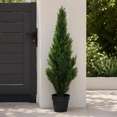 The Range Realistic Topiary Trees Artificial Potted - UV Cedar / 25cm / 90cm