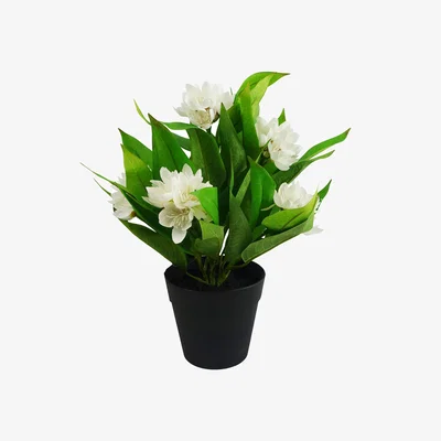 The Range Artificial Flowering Floral Freesia House Pot Plants Ready to Display -  Freesia White