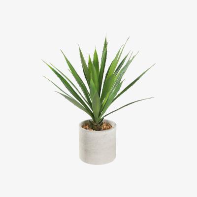 The Range EGLO Tobetsu Artificial Succulent With Grey Plastic Pot - Green
