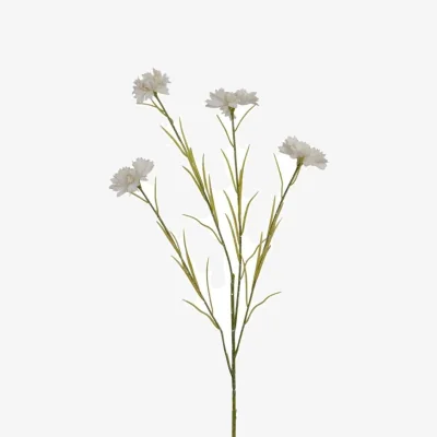 The Range Set of 3 Artificial Cornflower Stems - White