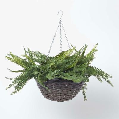 The Range Homescapes Boston Fern Artificial Hanging Basket, 65 cm - Green