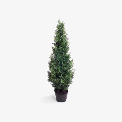 The Range Best Artificial 3ft - 90cm Potted Cedar Topiary Tree - Green