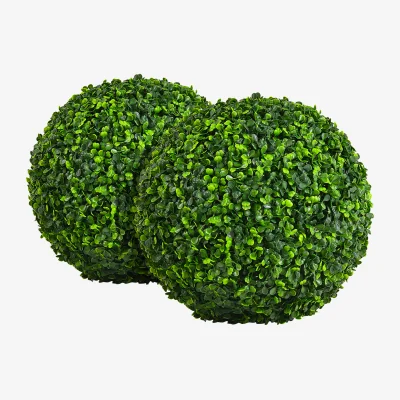The Range Set of 2 Artificial Plant Topiary Balls