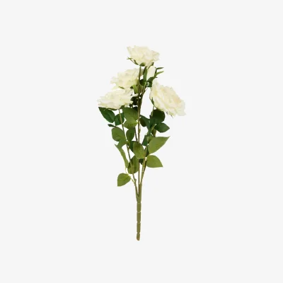 The Range Artificial Rose Bunch Bouquet - Ivory