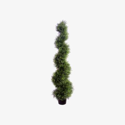 The Range Best Artificial 4ft - 120cm Cedar Spiral Conifer Topiary Tree - Green
