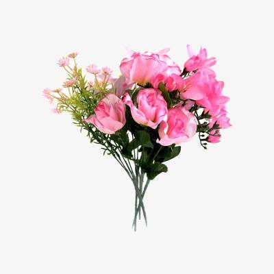 The Range Artificial Flower 4pc Pack - Pink Rose, Lily, Freesia and Phlox - Pink