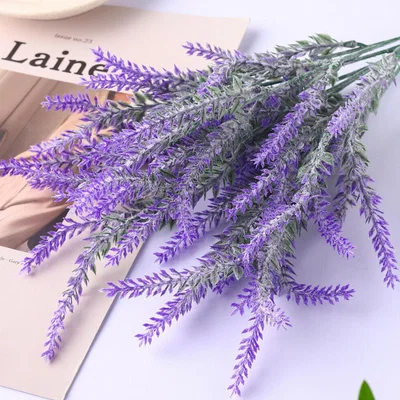 The Range Artificial Fake Lavender Floral Flower Leaves 51cm Bouquet Home Party Decor - Purple