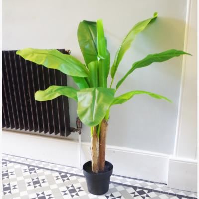 The Range Artificial Banana Plant Tropical Natural Tree - Green / 80cm
