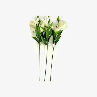 The Range 3 Pack Large Tiger Lily Cream Flower Sprays - Cream