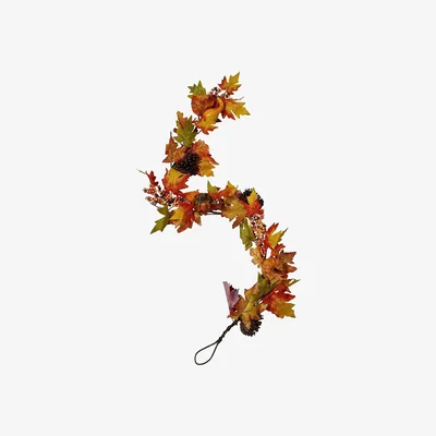 The Range Homescapes Orange Autumn Garland with Pumpkins, 1.4m - Orange