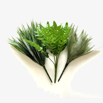 The Range Artificial Plant 3pc Pack Fern, Light Green Fern and Sword Grass - Green