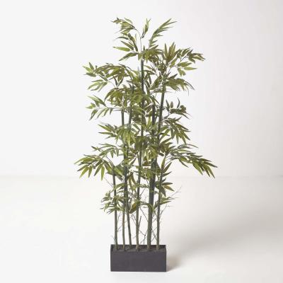 The Range Homescapes Artificial 6ft Bamboo Tree in Black Wooden Planter - Green