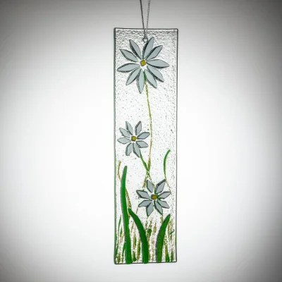 The Range Hanging Decorative Flower Plaque - White - White