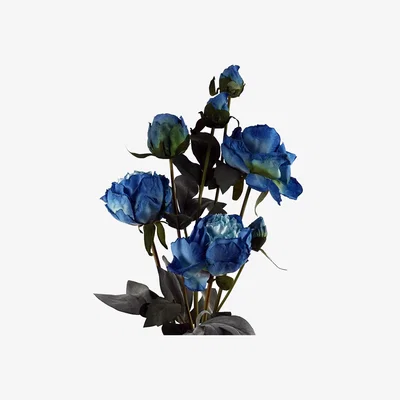 The Range Blue Peony Artificial Flowers - Blue