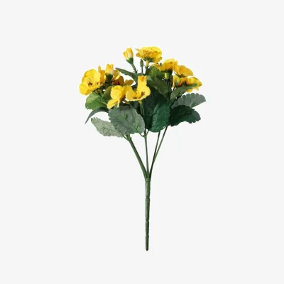 The Range Yellow Pansy Plant 3 Pack Artificial Flowers - Yellow